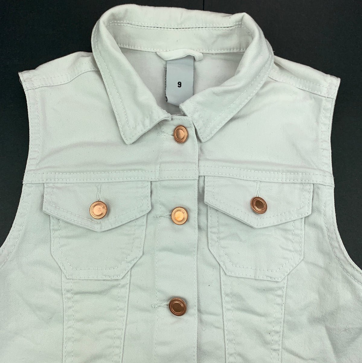 White denim deals vest girls