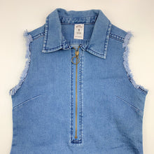 Load image into Gallery viewer, Girls Miss Understood, blue stretchy denim casual dress, EUC, size 8, L: 7 cm