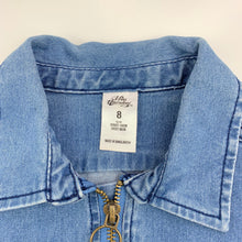 Load image into Gallery viewer, Girls Miss Understood, blue stretchy denim casual dress, EUC, size 8, L: 7 cm