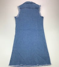 Load image into Gallery viewer, Girls Miss Understood, blue stretchy denim casual dress, EUC, size 8, L: 7 cm