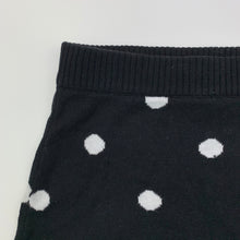 Load image into Gallery viewer, Girls Pavement, black & white knitted cotton skirt, elasticated, L: 32cm, GUC, size 8,