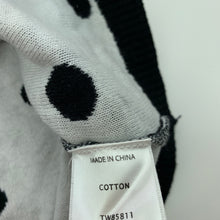 Load image into Gallery viewer, Girls Pavement, black & white knitted cotton skirt, elasticated, L: 32cm, GUC, size 8,