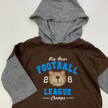 Load image into Gallery viewer, Boys Carters, cotton long sleeve hooded t-shirt, FUC, size 0,