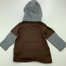 Load image into Gallery viewer, Boys Carters, cotton long sleeve hooded t-shirt, FUC, size 0,