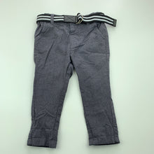 Load image into Gallery viewer, Boys Dymples, grey cotton pants, adjustable, Inside leg: 25.5cm, EUC, size 0,