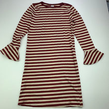 Load image into Gallery viewer, Girls Berry Berry, striped stretchy casual dress, armpit to armpit: 31cm, GUC, size 7-8, L: 66cm