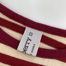 Load image into Gallery viewer, Girls Berry Berry, striped stretchy casual dress, armpit to armpit: 31cm, GUC, size 7-8, L: 66cm