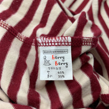 Load image into Gallery viewer, Girls Berry Berry, striped stretchy casual dress, armpit to armpit: 31cm, GUC, size 7-8, L: 66cm