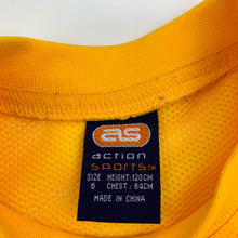 Load image into Gallery viewer, Boys Action Sports, yellow basketball style sports / activewear top, GUC, size 6,