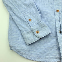 Load image into Gallery viewer, Boys Milkshake, blue cotton long sleeve shirt, marks on cuffs, FUC, size 7,