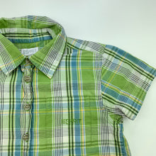 Load image into Gallery viewer, Boys Esprit, checked lightweight cotton short sleeve shirt, GUC, size 6 months,