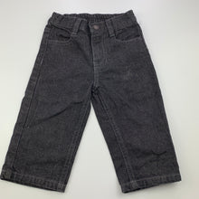 Load image into Gallery viewer, Boys Nautica, dark denim pants, elasticated, Inside leg: 22.5cm, GUC, size 12 months,
