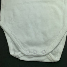Load image into Gallery viewer, unisex Baby Berry, white cotton bodysuit / romper, FUC, size 00,