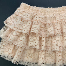 Load image into Gallery viewer, Girls Pretty Little Things, peach lace skirt, elasticated, L: 20cm, GUC, size 1,