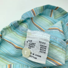 Load image into Gallery viewer, Boys Milkshake, striped lightweight cotton short sleeve shirt, GUC, size 4,