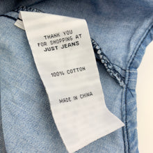 Load image into Gallery viewer, Girls Just Jeans, chambray cotton open shoulder long sleeve shirt, GUC, size 12,