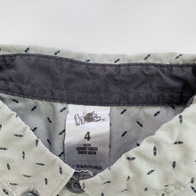 Load image into Gallery viewer, Boys H&T, grey cotton short sleeve shirt, FUC, size 4,