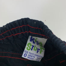 Load image into Gallery viewer, Boys Kids Stuff, dark navy cotton cargo pants, elasticated, GUC, size 0,