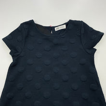 Load image into Gallery viewer, Girls H&M, navy short sleeve casual dress, pilling, FUC, size 7-8, L: 70cm