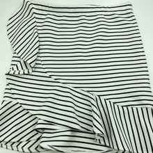 Load image into Gallery viewer, Girls Bardot Junior, black & white stripe ruffle skirt, elasticated, L: 42cm, GUC, size 12,
