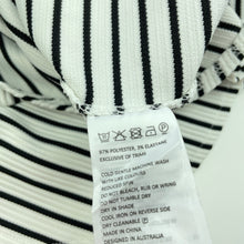 Load image into Gallery viewer, Girls Bardot Junior, black & white stripe ruffle skirt, elasticated, L: 42cm, GUC, size 12,