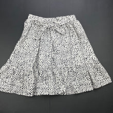 Load image into Gallery viewer, Girls Shein, black & white lightweight skirt, elasticated, L: 40cm, GUC, size 11-12,