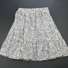 Load image into Gallery viewer, Girls Shein, black & white lightweight skirt, elasticated, L: 40cm, GUC, size 11-12,