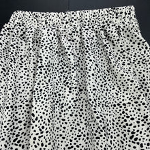 Load image into Gallery viewer, Girls Shein, black & white lightweight skirt, elasticated, L: 40cm, GUC, size 11-12,