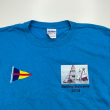 Load image into Gallery viewer, Boys GILDAN, blue cotton t-shirt / top, Size:M, armpit to armpit: 41cm, GUC, size 10,