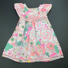 Load image into Gallery viewer, Girls Cotton On, lightweight floral cotton dress, FUC, size 1, L: 45cm