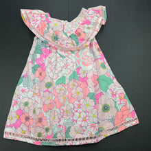 Load image into Gallery viewer, Girls Cotton On, lightweight floral cotton dress, FUC, size 1, L: 45cm