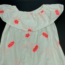 Load image into Gallery viewer, Girls Cotton On, embroidered lightweight cotton floral dress, GUC, size 3, L: 53cm