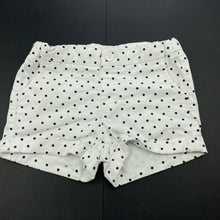 Load image into Gallery viewer, Girls Cotton On, navy spot stretch cotton shorts, adjustable, FUC, size 2,