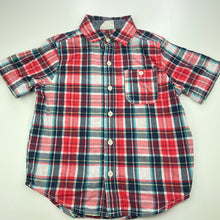 Load image into Gallery viewer, Boys Crazy 8, checked cotton short sleeve shirt, FUC, size 4,