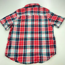 Load image into Gallery viewer, Boys Crazy 8, checked cotton short sleeve shirt, FUC, size 4,
