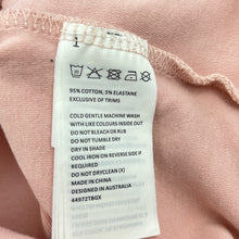 Load image into Gallery viewer, Girls Bardot Junior, pink stretchy cropped top, mark back right cuff, FUC, size 12,