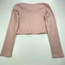 Load image into Gallery viewer, Girls Bardot Junior, pink stretchy cropped top, mark back right cuff, FUC, size 12,