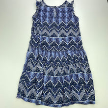 Load image into Gallery viewer, Girls Osh Kosh, blue & white casual dress, FUC, size 8, L: 66cm