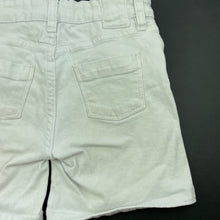Load image into Gallery viewer, Girls Cotton On, distressed stretch denim shorts, adjustable, FUC, size 6,