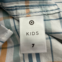Load image into Gallery viewer, Boys Target, checked lightweight cotton short sleeve shirt, EUC, size 7,
