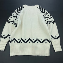 Load image into Gallery viewer, Girls Pavement, chunky knit cream & black sweater / jumper, armpit to armpit: 43cm, L: 55cm, EUC, size 8-10,