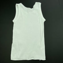 Load image into Gallery viewer, unisex Baby Biz, white ribbed cotton singlet top, FUC, size 00,