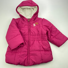 Load image into Gallery viewer, Girls aicoken, pink hooded jacket / coat, armpit to armpit: 31cm, FUC, size 0-1,