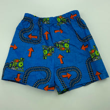 Load image into Gallery viewer, Boys Snooze Zone, lightweight cotton pyjama shorts, trains, EUC, size 0,