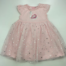 Load image into Gallery viewer, Girls Bluezoo, cotton lined tulle party dress, swan, EUC, size 0, L: 43cm
