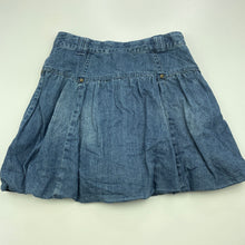 Load image into Gallery viewer, Girls Jack & Milly, cotton lined denim bubble skirt, adjustable, L: 35cm, GUC, size 8,