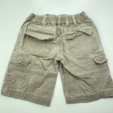Load image into Gallery viewer, Boys Target, stone denim cargo shorts, elasticated, FUC, size 0,