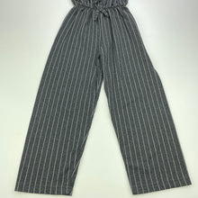 Load image into Gallery viewer, Girls Sellfie Kids, grey & white stripe jumpsuit, Inside leg: 43cm, FUC, size 8,