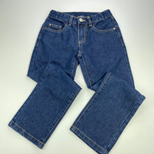 Load image into Gallery viewer, Boys Clothing & Co, dark denim jeans, adjustable, Inside leg: 54cm, EUC, size 7,