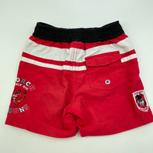 Load image into Gallery viewer, Boys NRL Supporter, St George Dragons board shorts, elasticated, FUC, size 0,